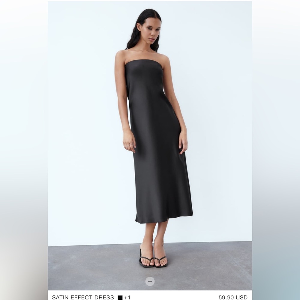 Zara Satin Effect Dress XS